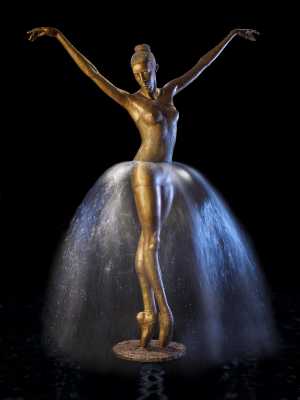 Springbrunnen Prima Ballerina aus Bronze von Malgorzata Chodakowska